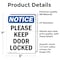 Signmission Please Keep Door Locked, 5 in W x Rectangle, Vinyl Decal OS-2PACK-NS-D-57-V-17472 - alternate 5